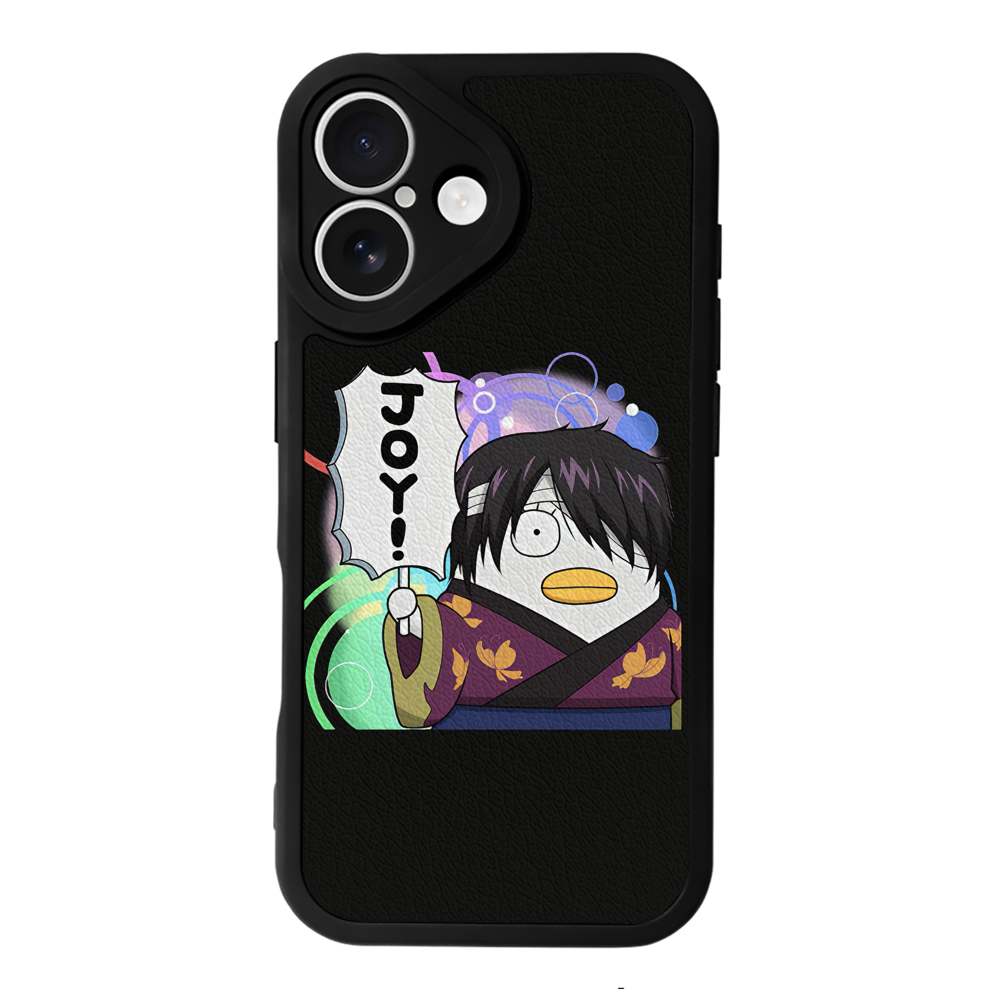 （画像用） ぎんたま 坂田銀時（さかたぎんとき） 神楽 志村新八（しむら しんぱち） GINTAMA Sakata Gintoki Kagura Shimura Shinpachi 【iPhone 16シリーズ対応】シリコンスマホケース（レザー調） 材質：シリコン